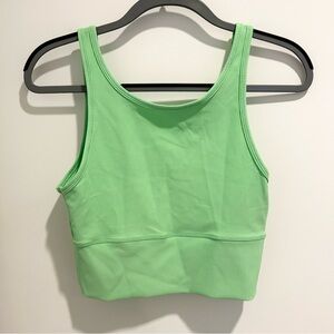 Lululemon Power Pivot Tank Top Ribbed Green